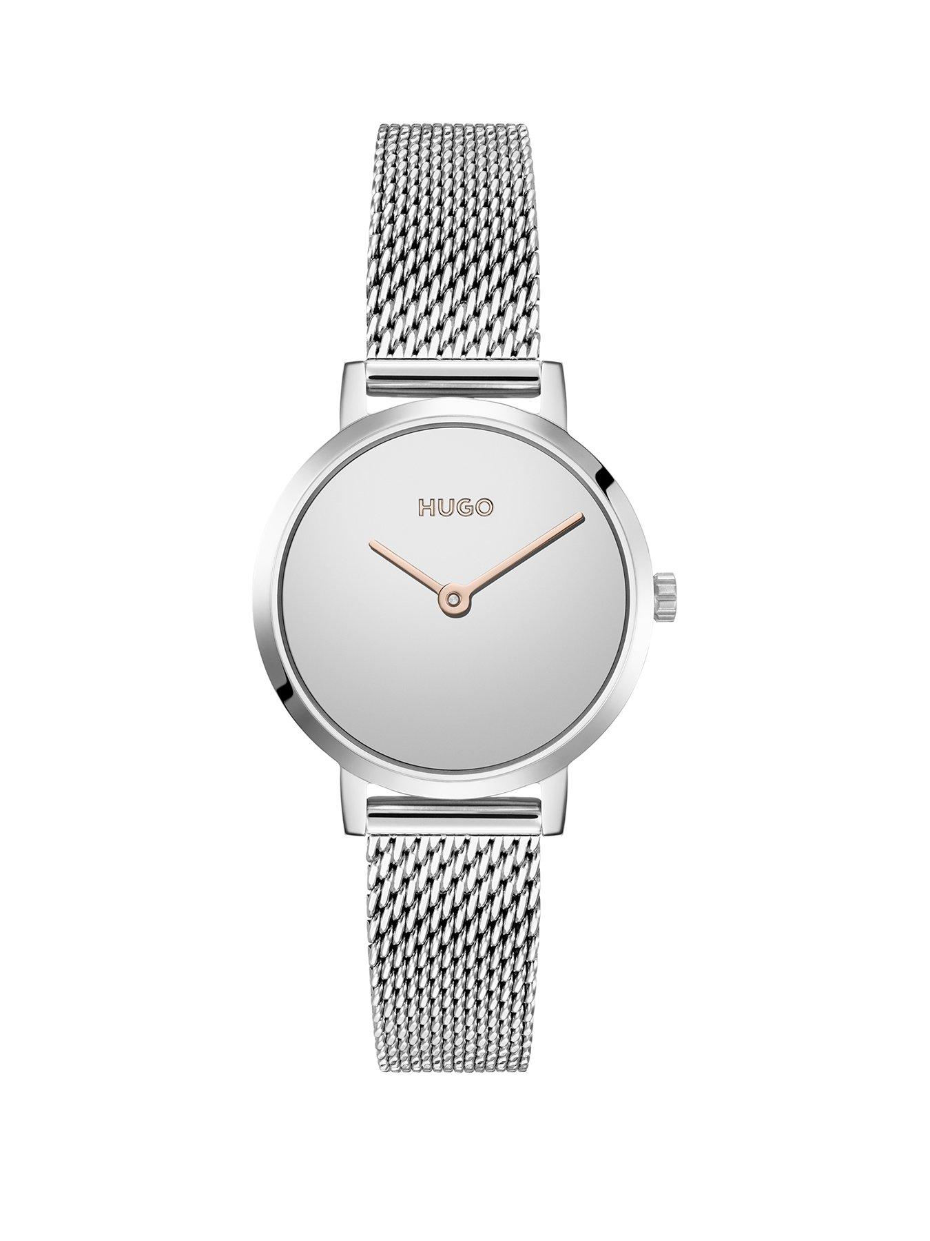Image 1 of 5 of HUGO Cherish Silver Dial Stainless Steel Mesh Bracelet Watch