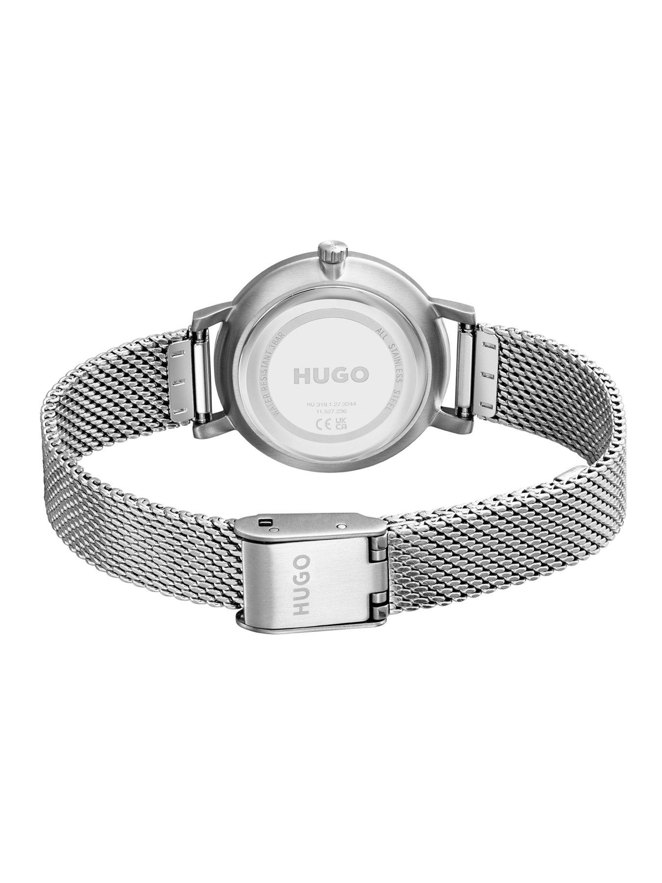 Image 3 of 5 of HUGO Cherish Silver Dial Stainless Steel Mesh Bracelet Watch