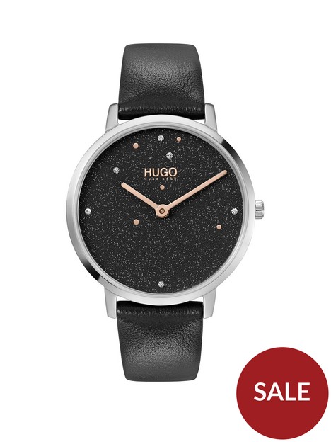hugo-hugo-dream-black-dial-black-leather-strap-watch