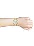  image of boss-flawless-silver-sunray-crystal-set-dial-gold-stainless-steel-mesh-strap-ladies-watch