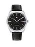  image of tommy-hilfiger-tommy-hilifger-theo-black-dial-black-leather-strap-watch