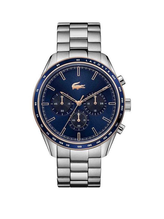 front image of lacoste-boston-blue-chronograph-dial-stainless-steel-bracelet-watch