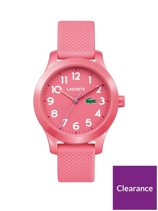 front image of lacoste-1212-kids-pink-watch