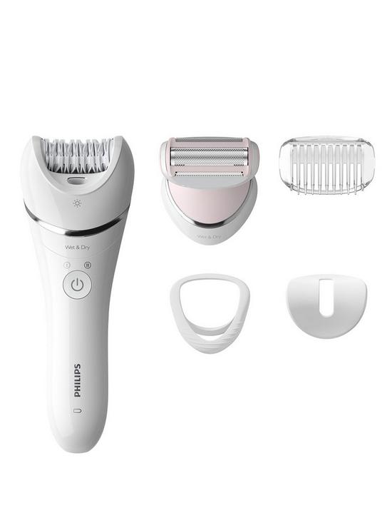 front image of philips-epilator-series-8000-wet-amp-dry-cordless-epilator-with-5-accessories-bre71001