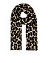  image of accessorize-lucy-leopard-soft-blanket-brown