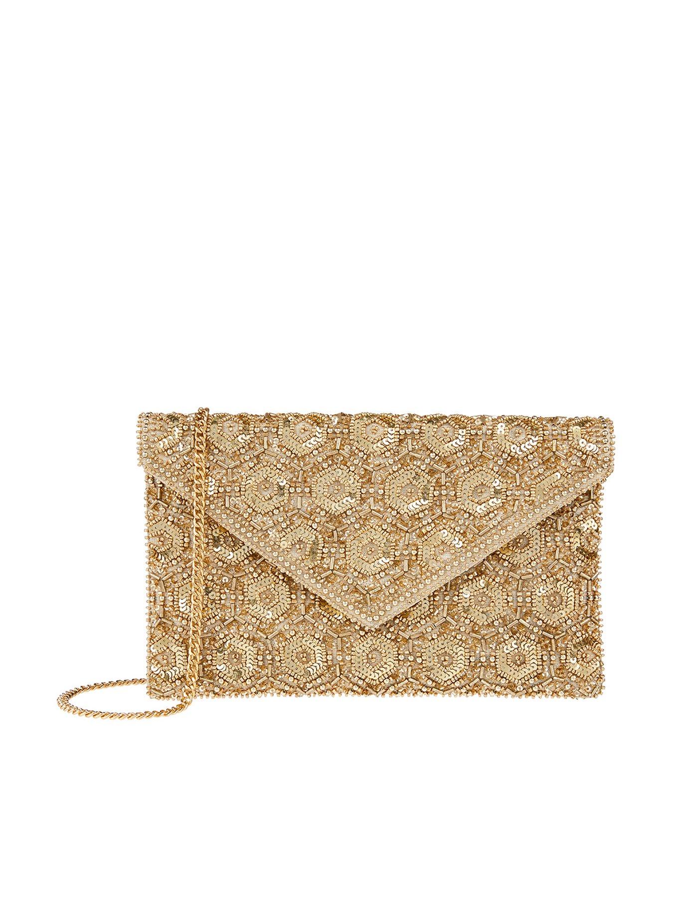 gold clutch bag accessorize