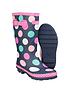  image of cotswold-girls-spotty-wellington-boots