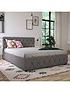  image of cosmoliving-by-cosmopolitan-elizabeth-linennbspbed-frame-with-storage-grey