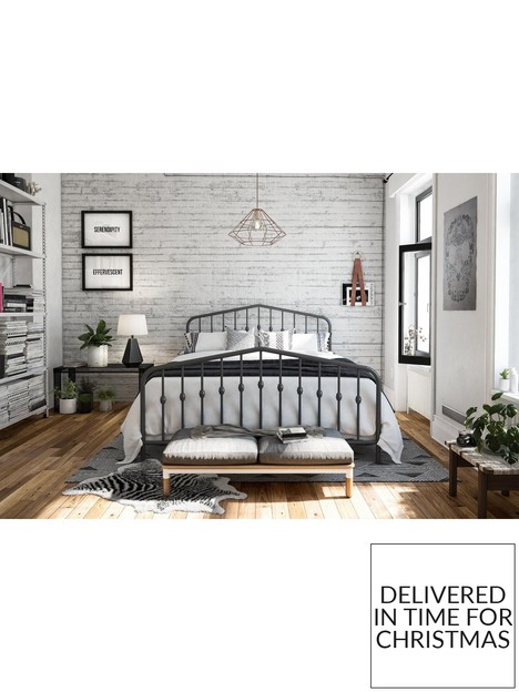 dorel-home-bushwick-metalnbspbed-frame-grey