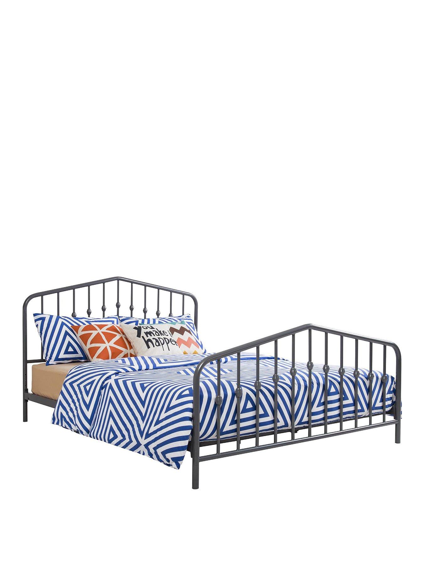  image of dorel-home-bushwick-metalnbspbed-frame-grey