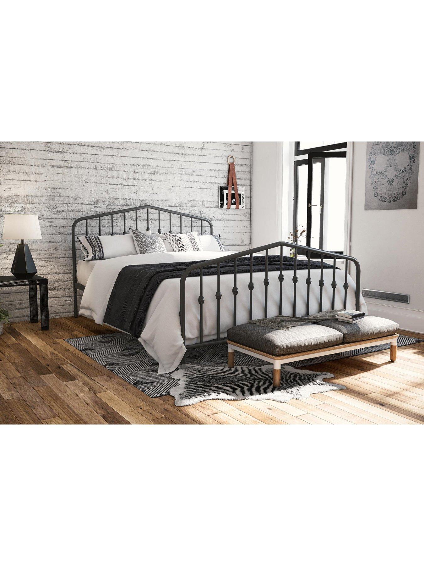  image of dorel-home-bushwick-metalnbspbed-frame-grey