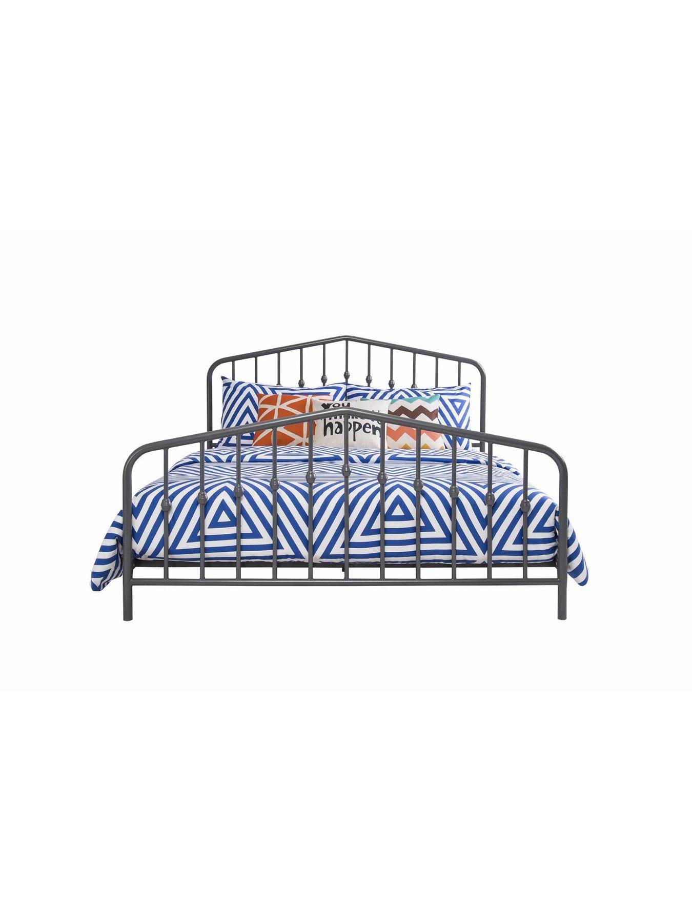  image of dorel-home-bushwick-metalnbspbed-frame-grey