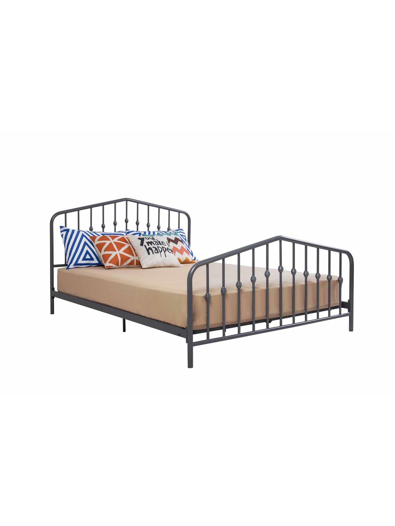  image of dorel-home-bushwick-metalnbspbed-frame-grey