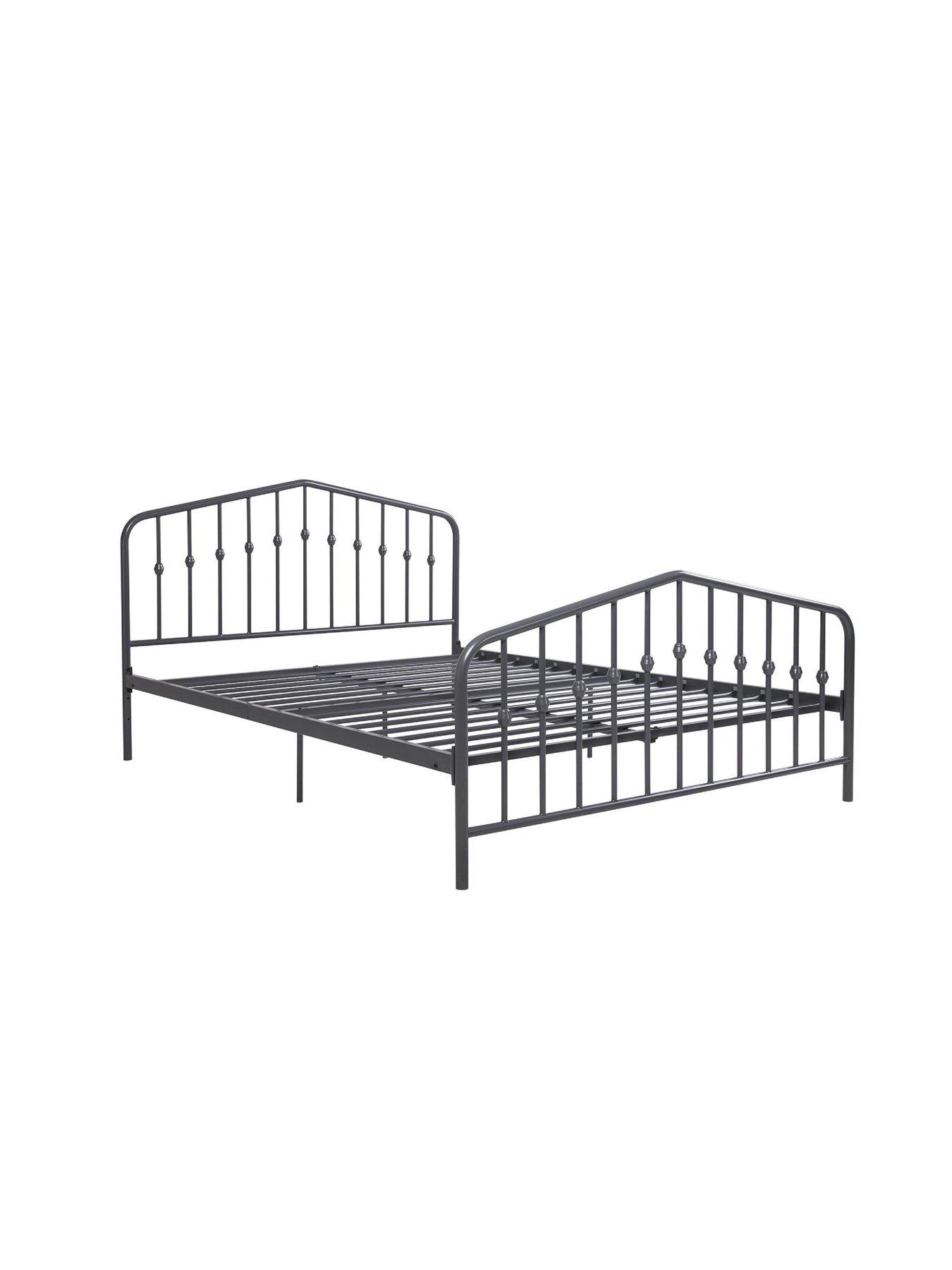  image of dorel-home-bushwick-metalnbspbed-frame-grey