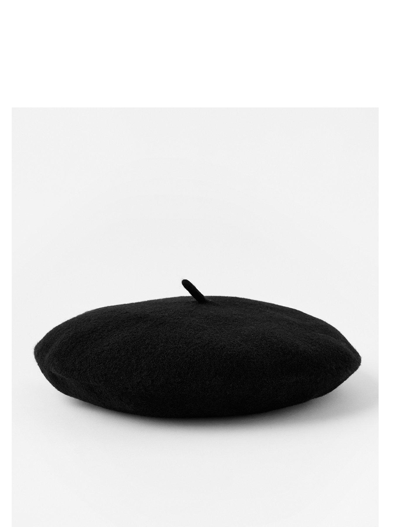  image of accessorize-wool-beret-black