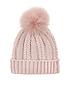  image of accessorize-luxe-pom-beanie-pink