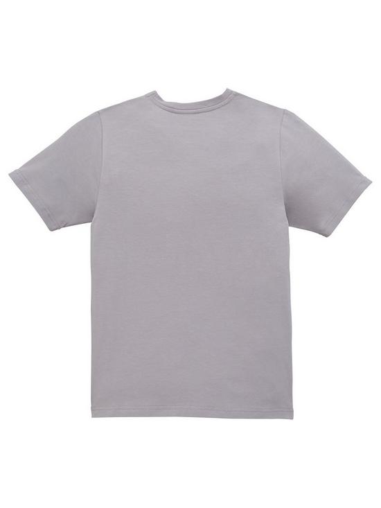 back image of kings-will-dream-boys-fourside-short-sleeve-t-shirt-grey