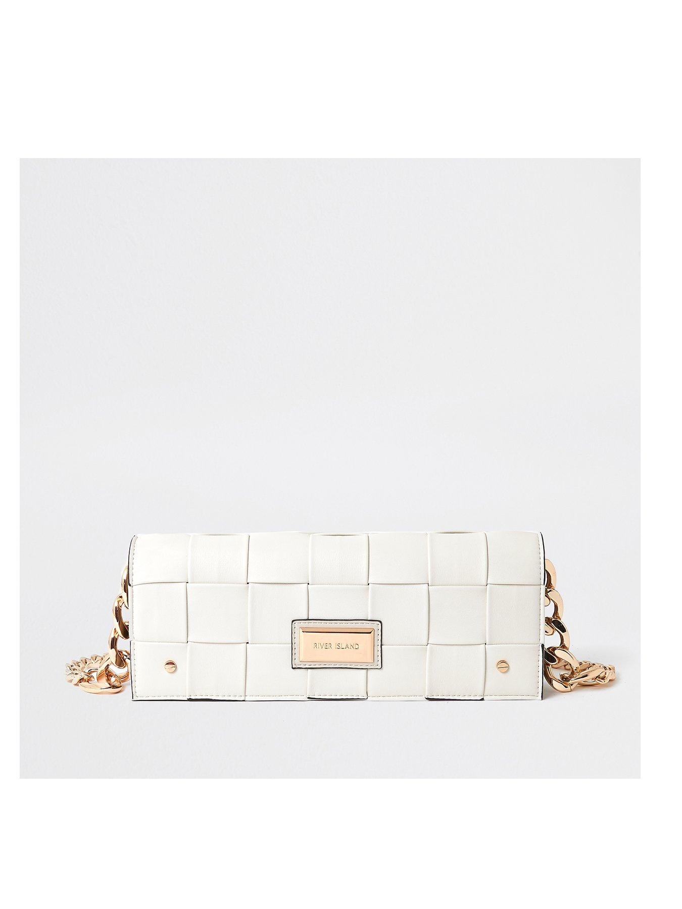 yellow clutch bag river island