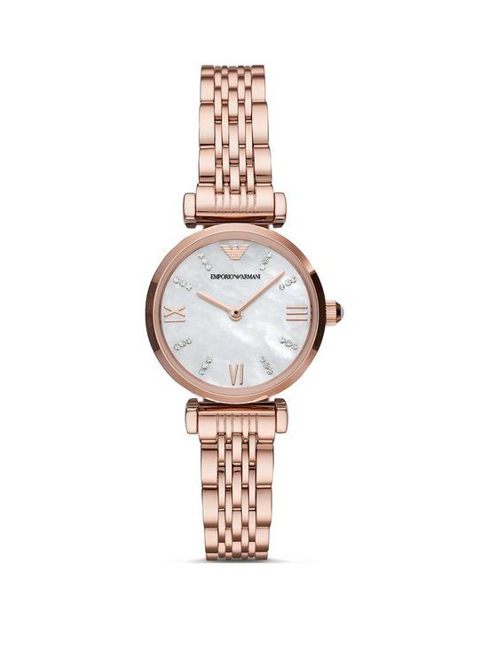 front image of emporio-armani-two-hand-rose-gold-tone-stainless-steel-watch