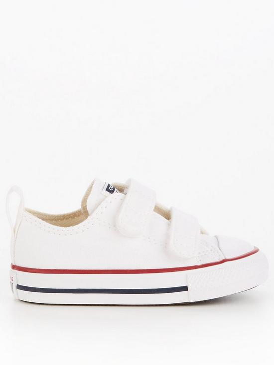 front image of converse-chuck-taylor-all-star-ox-infant-unisex-2v-trainers--white