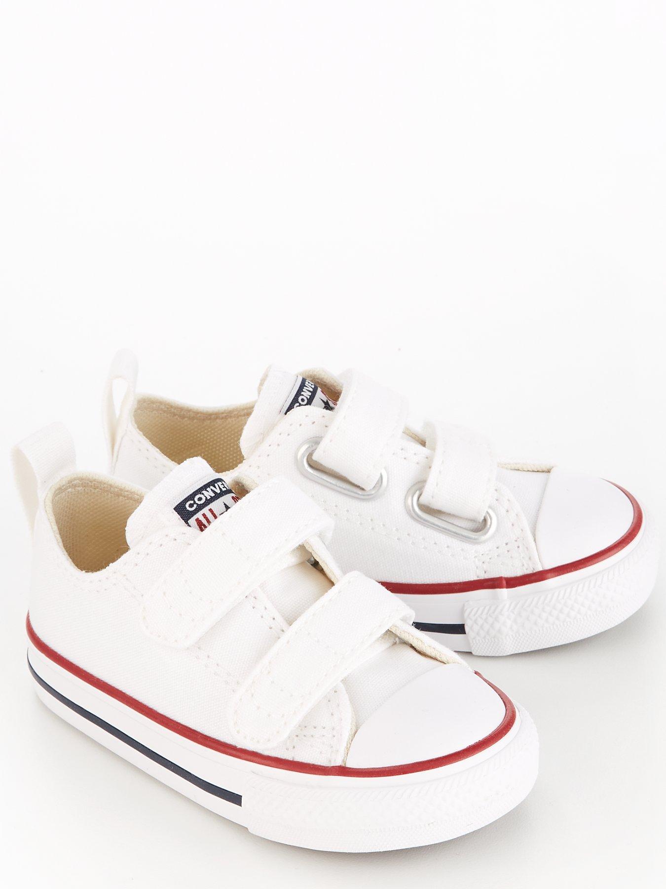 Infant white 2024 converse velcro