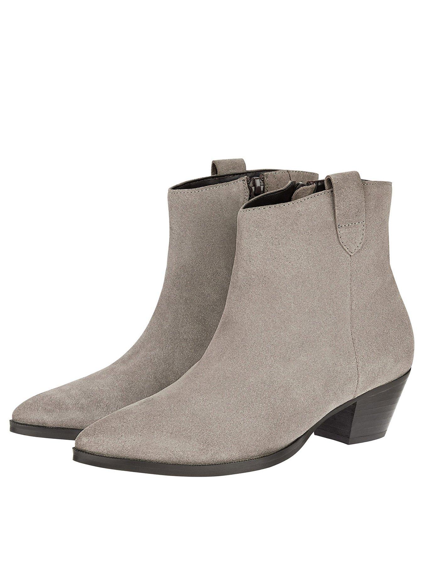 western suede ankle boots