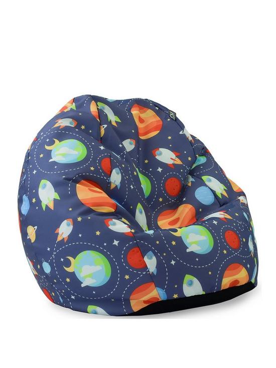 front image of rucomfy-outer-space-classic-bean-bag