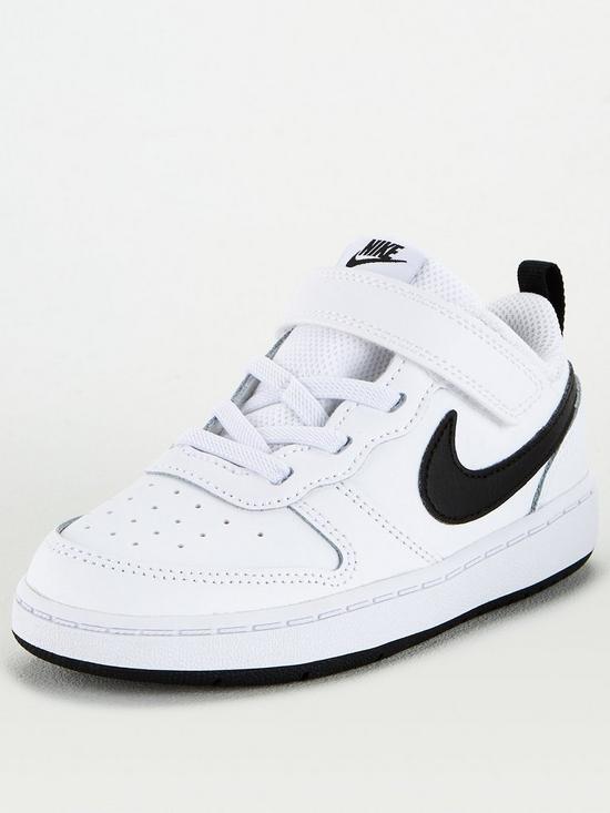front image of nike-infants-court-borough-low-2-trainers-white