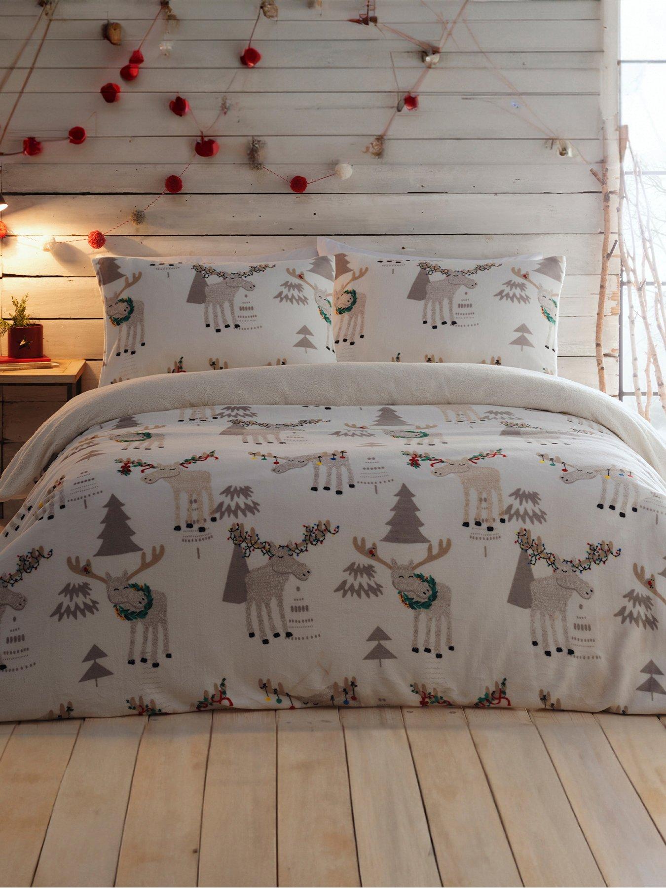 King size fleece online christmas bedding