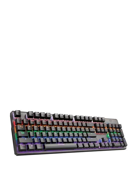 front image of trust-gxt865-astanbspmechanical-gaming-keyboardnbsp--with-7-colour-modes-amp-gaming-mode