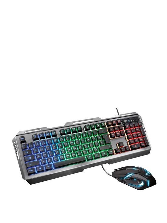 front image of trust-gxt845-tural-gamingnbspkeyboard-and-mouse-set-withnbspled-illumination-amp-game-mode