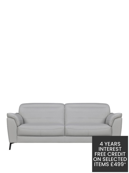 front image of eden-real-leatherfaux-leather-3-seater-sofa
