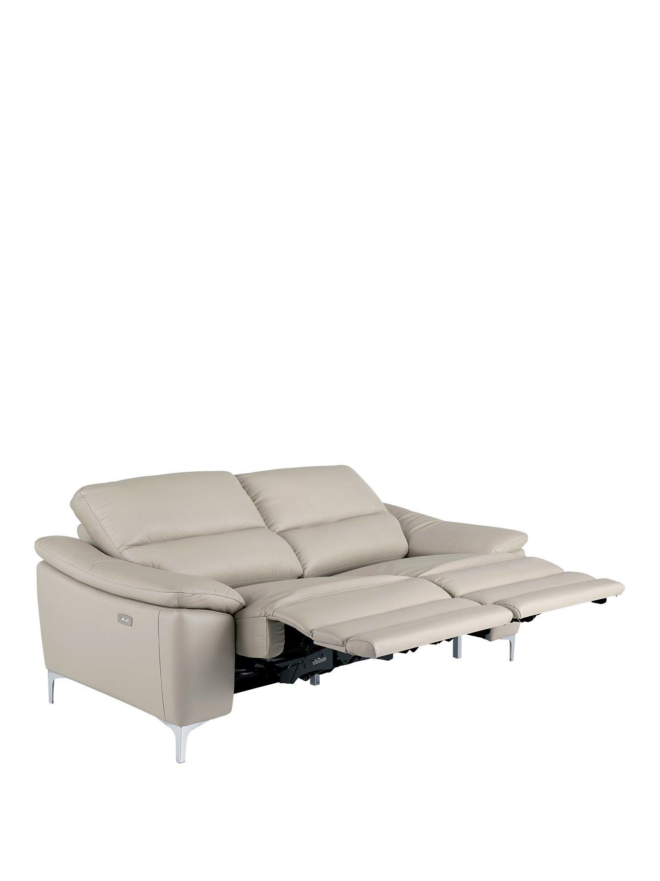 Image 3 of 6 of The Very Collection Pavilion 3 Seater Leather/Faux Leather Power Recliner Sofa - FSC&reg; Certified