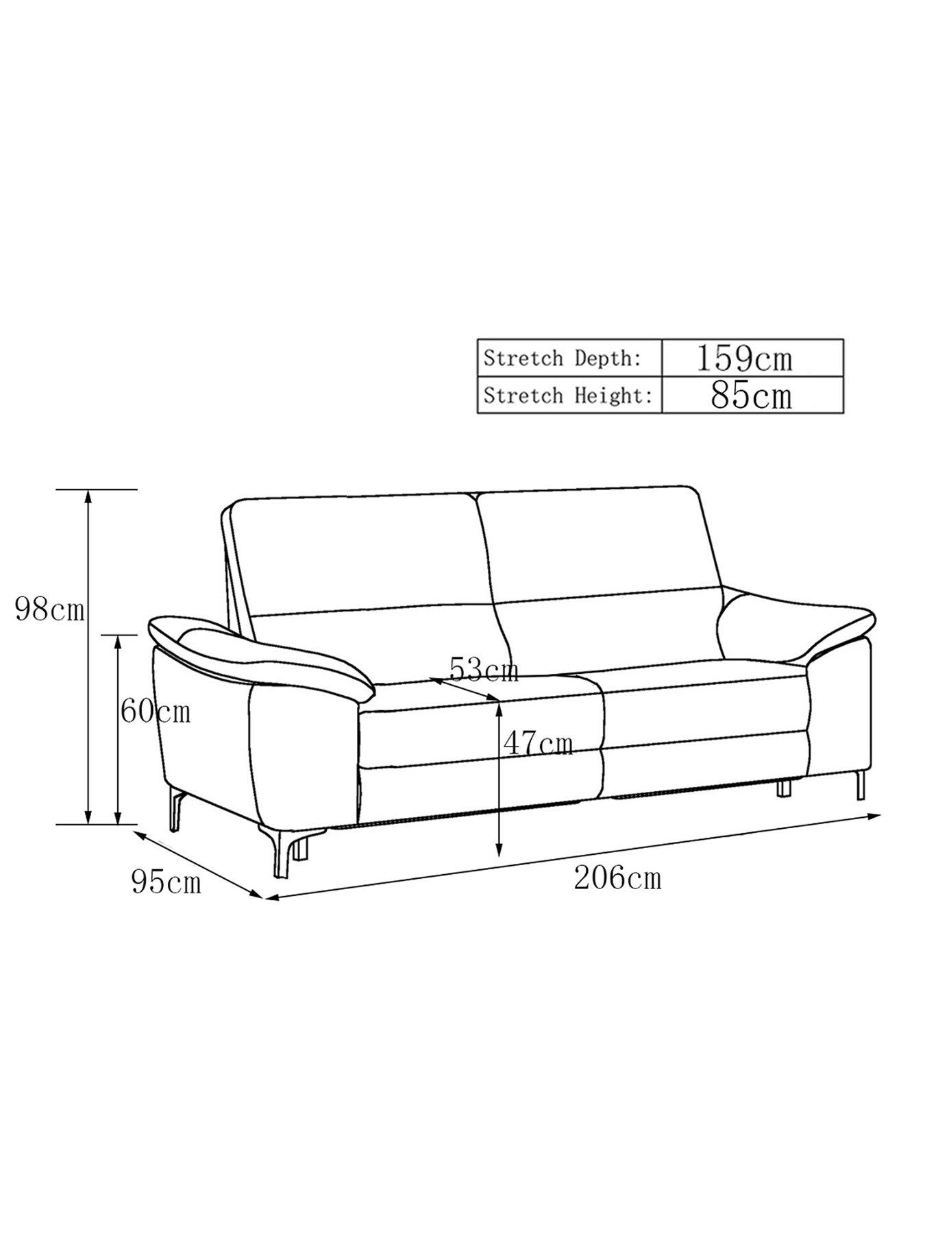 Image 6 of 6 of The Very Collection Pavilion 3 Seater Leather/Faux Leather Power Recliner Sofa - FSC&reg; Certified