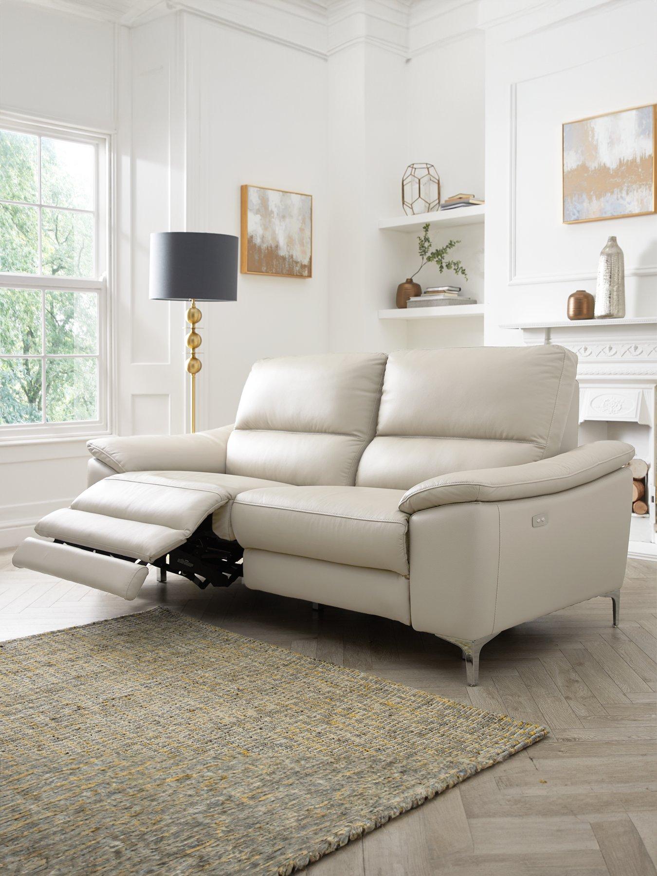 The Very Collection Pavilion 2 Seater Leather/Faux Leather Power Recliner Sofa - FSC® Certified