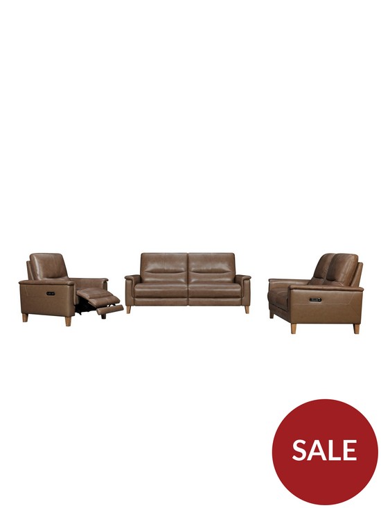 stillFront image of harlow-real-leatherfaux-leather-2-seater-power-recliner-sofa