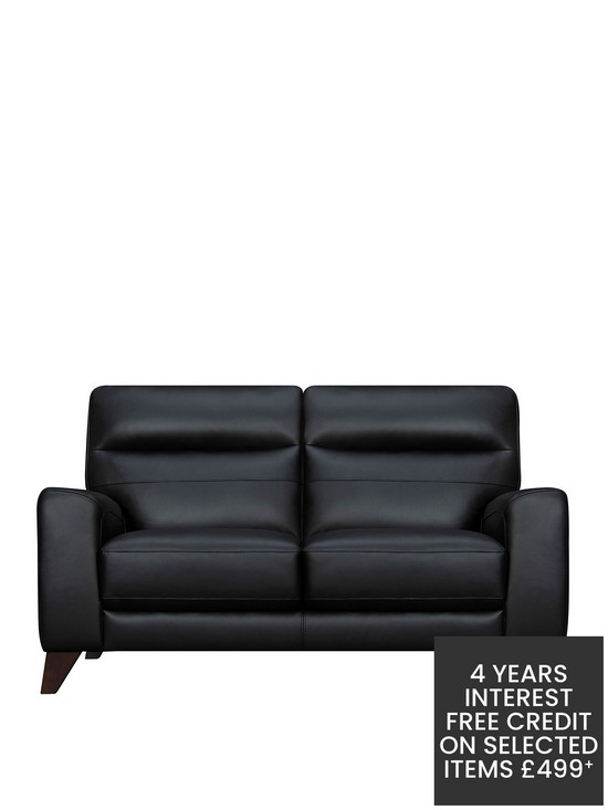 front image of emma-real-leatherfaux-leather-2-seater-sofa