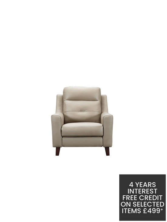 front image of farrow-leather-power-recliner-armchair
