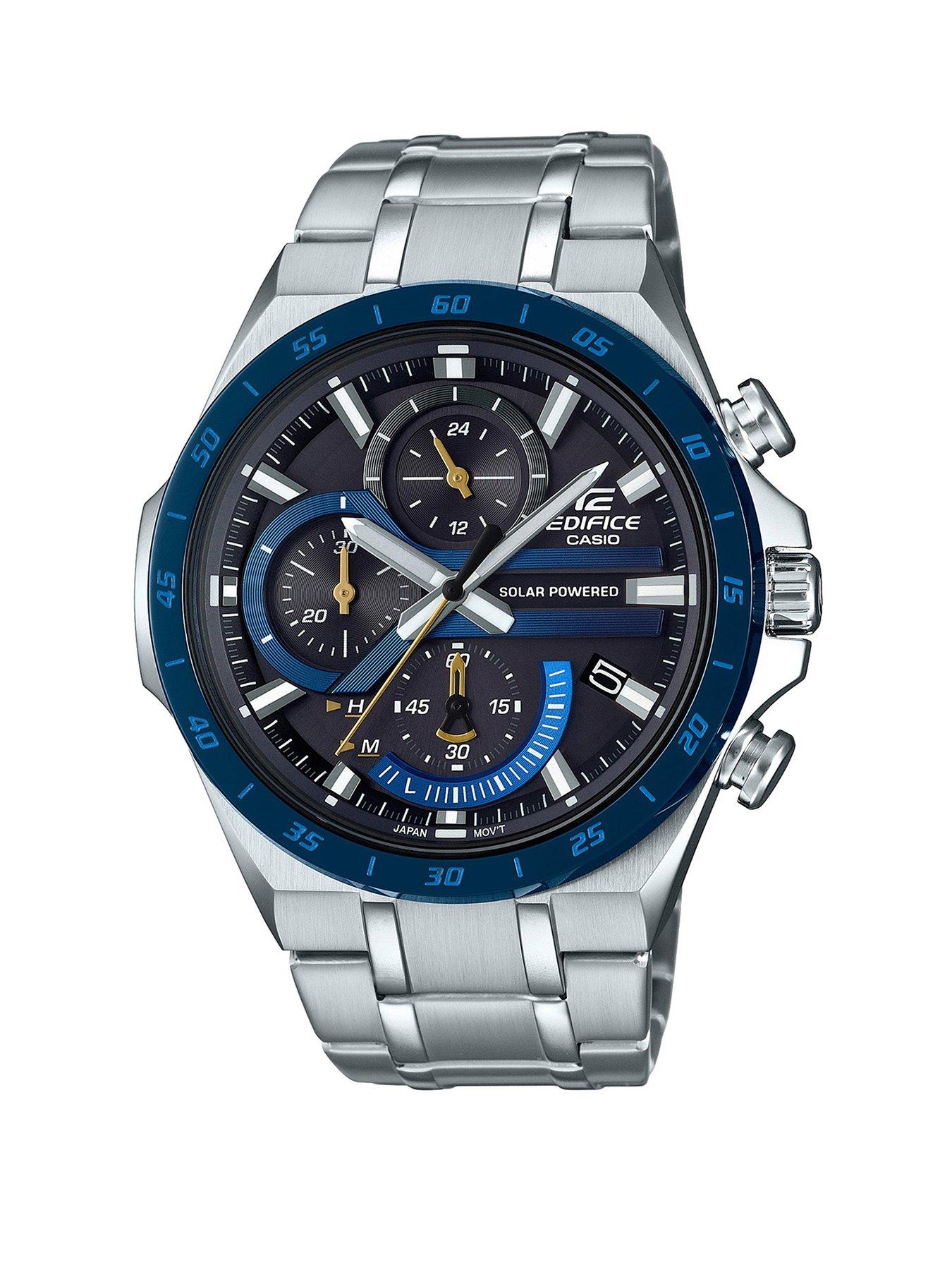 casio edifice black blue