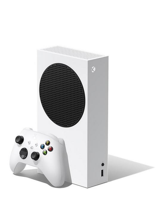 front image of xbox-series-s-console-with-optional-extras