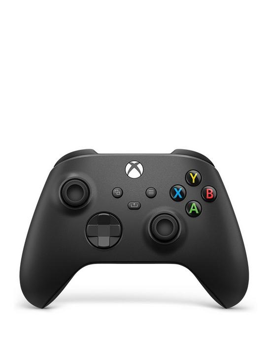 front image of xbox-series-x-wireless-controller-carbon-black