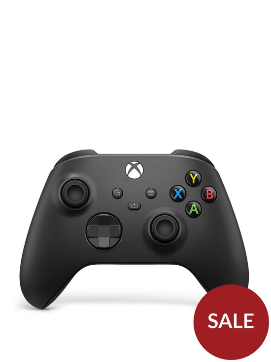 front image of xbox-wireless-controller-carbon-black