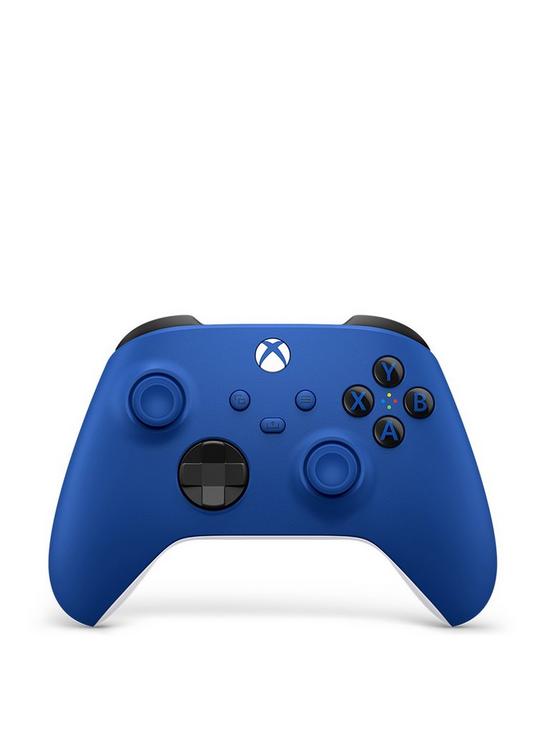front image of xbox-series-x-wireless-controller-shock-blue