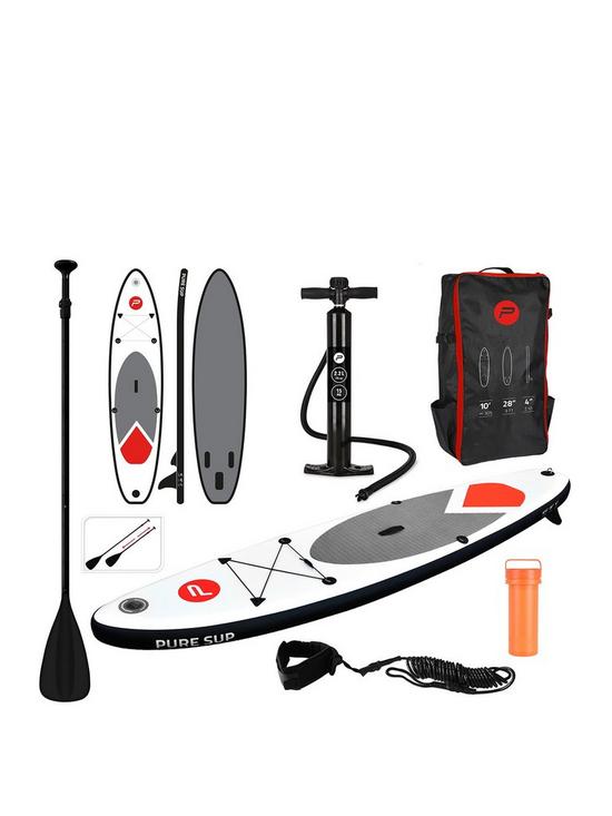 front image of pure-4-fun-pure-305-sup-all-round-inflatable-stand-up-paddle-board-10-feet-ampnbsppump-patch-tool-foot-lead-adjustable-paddle-and-waterproof-2l-bag