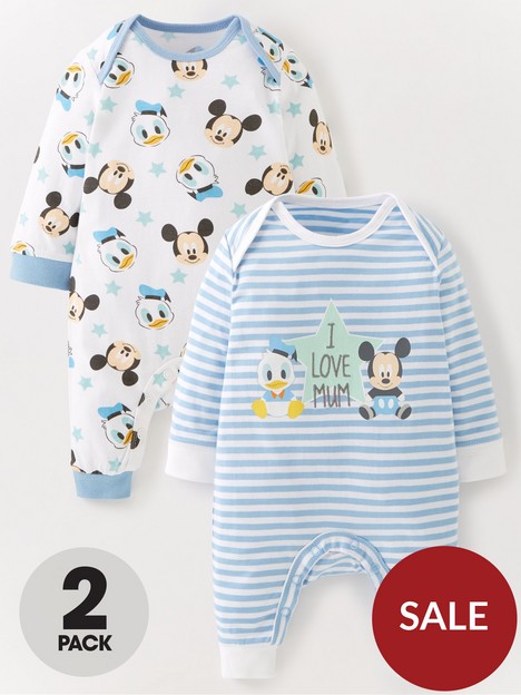 mickey-mouse-baby-boy-mickey-mouse-and-donald-duck-2-pack-sleepsuit-blue