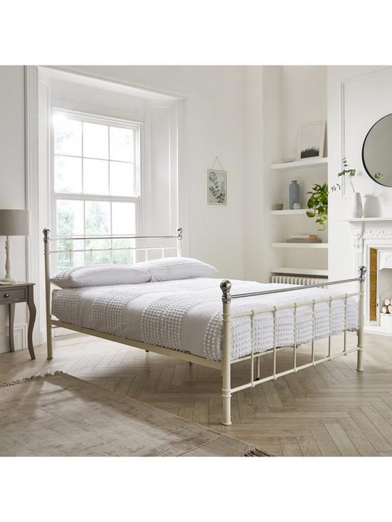 stillFront image of francesca-metal-bed-frame-with-mattress-options-buy-and-save