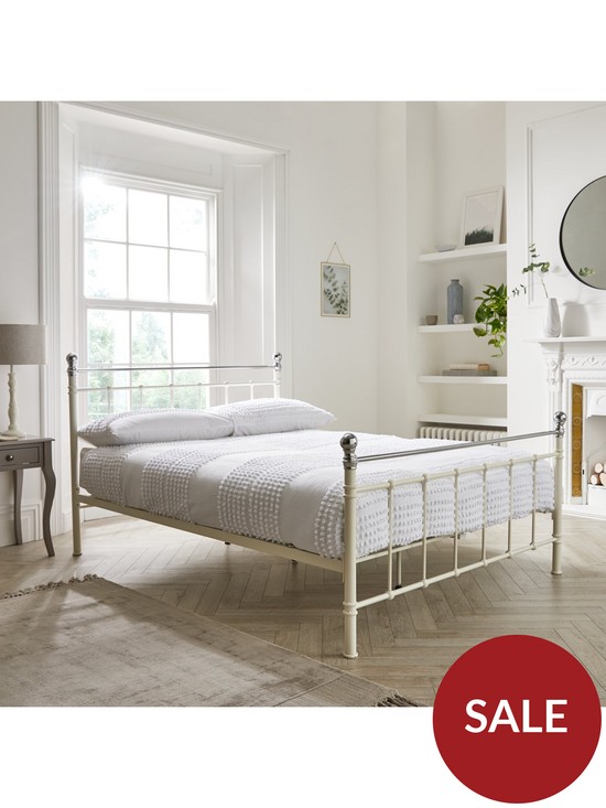 stillFront image of francesca-metal-bed-frame-with-mattress-options-buy-and-save