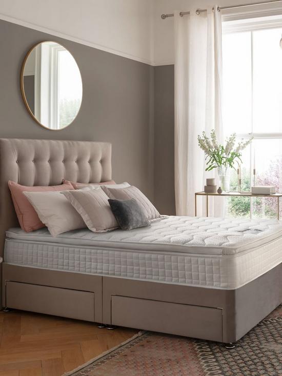 front image of silentnight-mila-velvet-1000-pillowtop-divan-bed-with-headboard-andnbspstorage-options