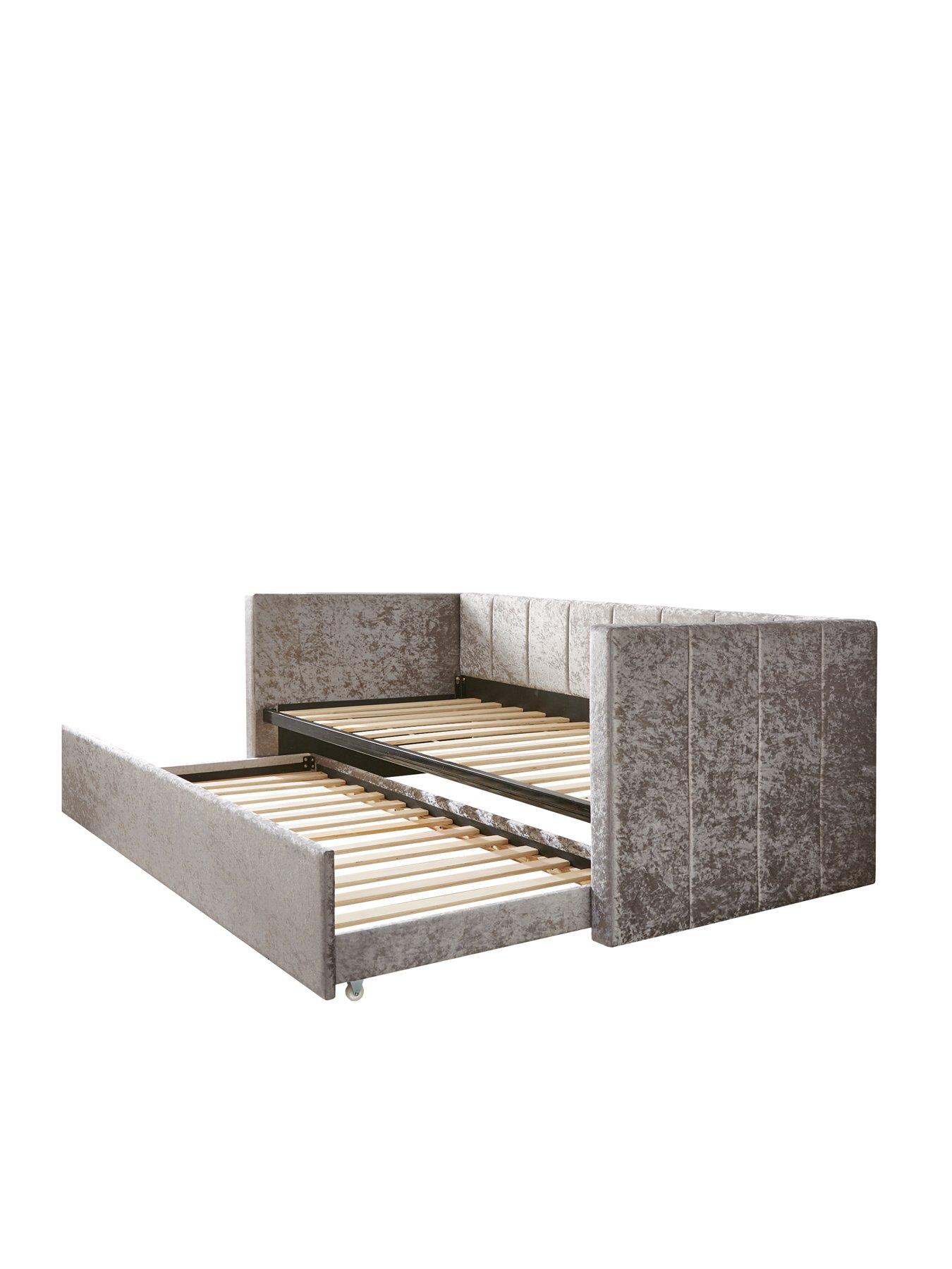 Image 3 of 5 of Very Home Connie Crushed Velvet Day Bed with Low Level Trundle and Mattress Options (Buy and SAVE!)- FSC&reg; Certified