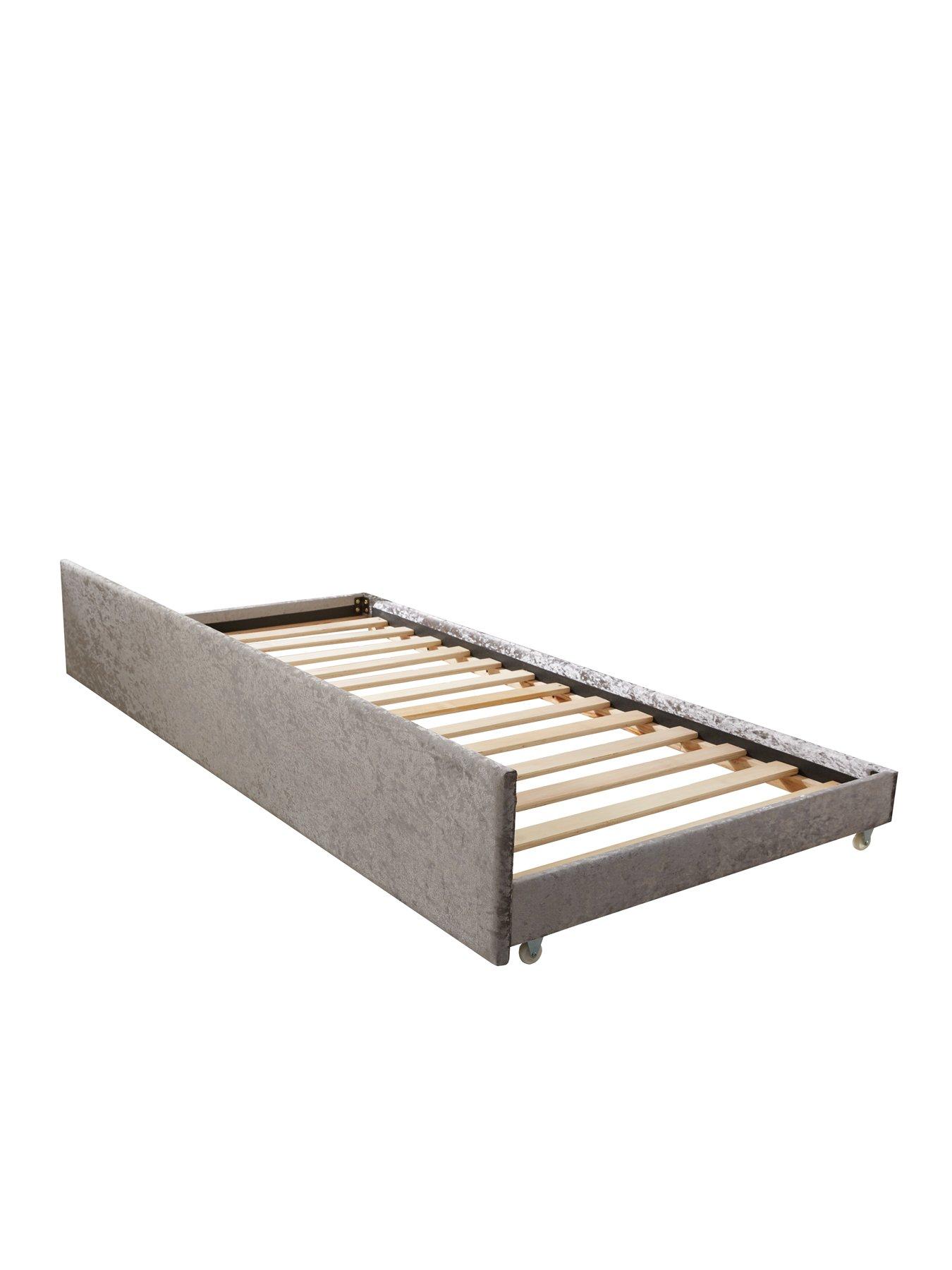 Image 4 of 5 of Very Home Connie Crushed Velvet Day Bed with Low Level Trundle and Mattress Options (Buy and SAVE!)- FSC&reg; Certified